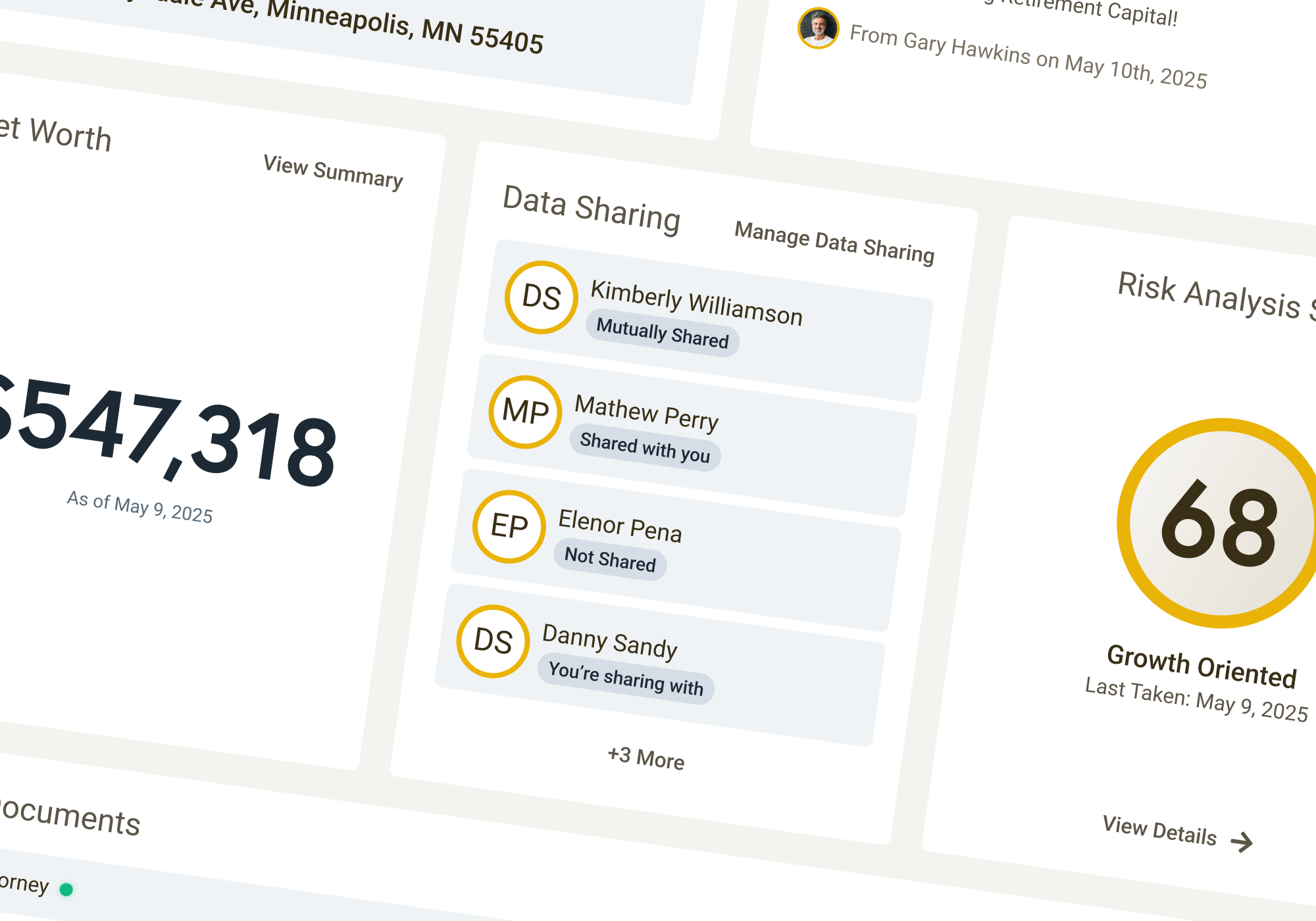 Preview of Client Portal